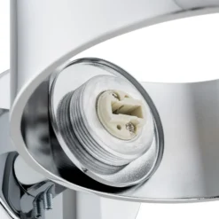 Aplique de pared Mado, acero cromado, cristal opalino, 1 luz