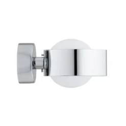 Aplique de pared Mado, acero cromado, cristal opalino, 1 luz