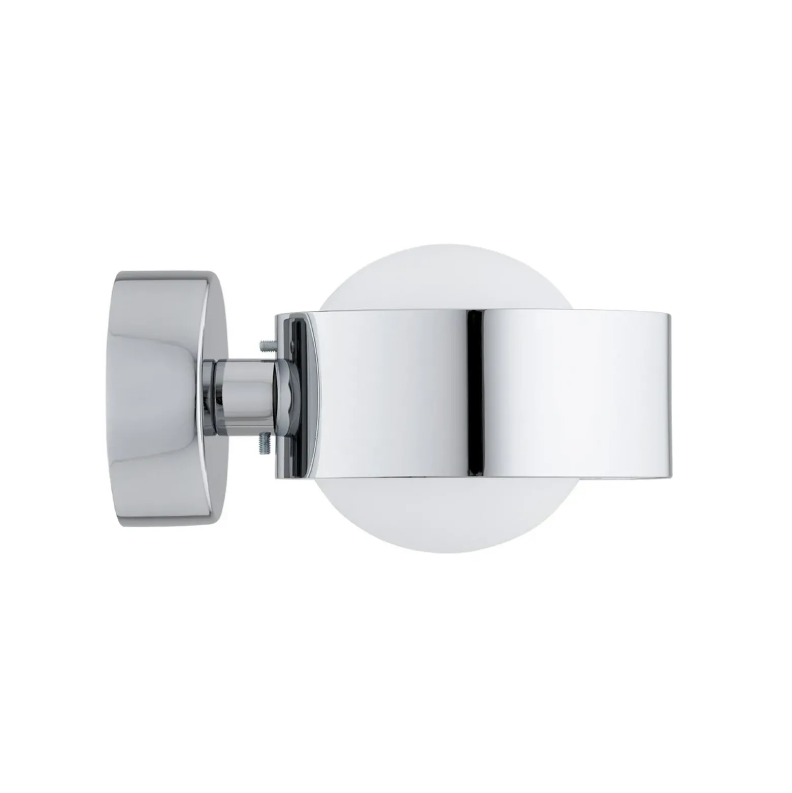 Aplique de pared Mado, acero cromado, cristal opalino, 1 luz