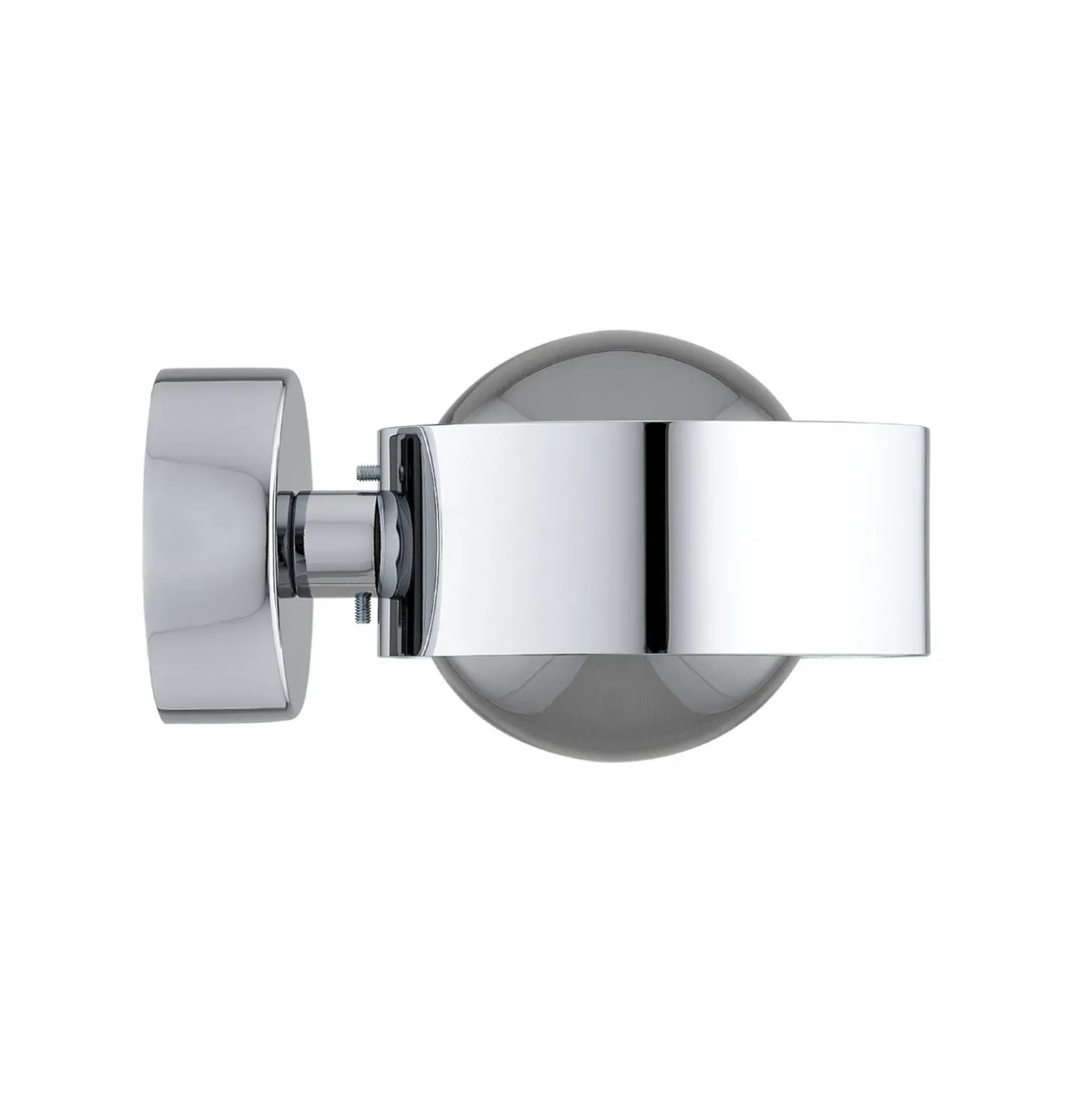 Aplique de pared Mado, acero cromado, cristal ahumado, 1 luz