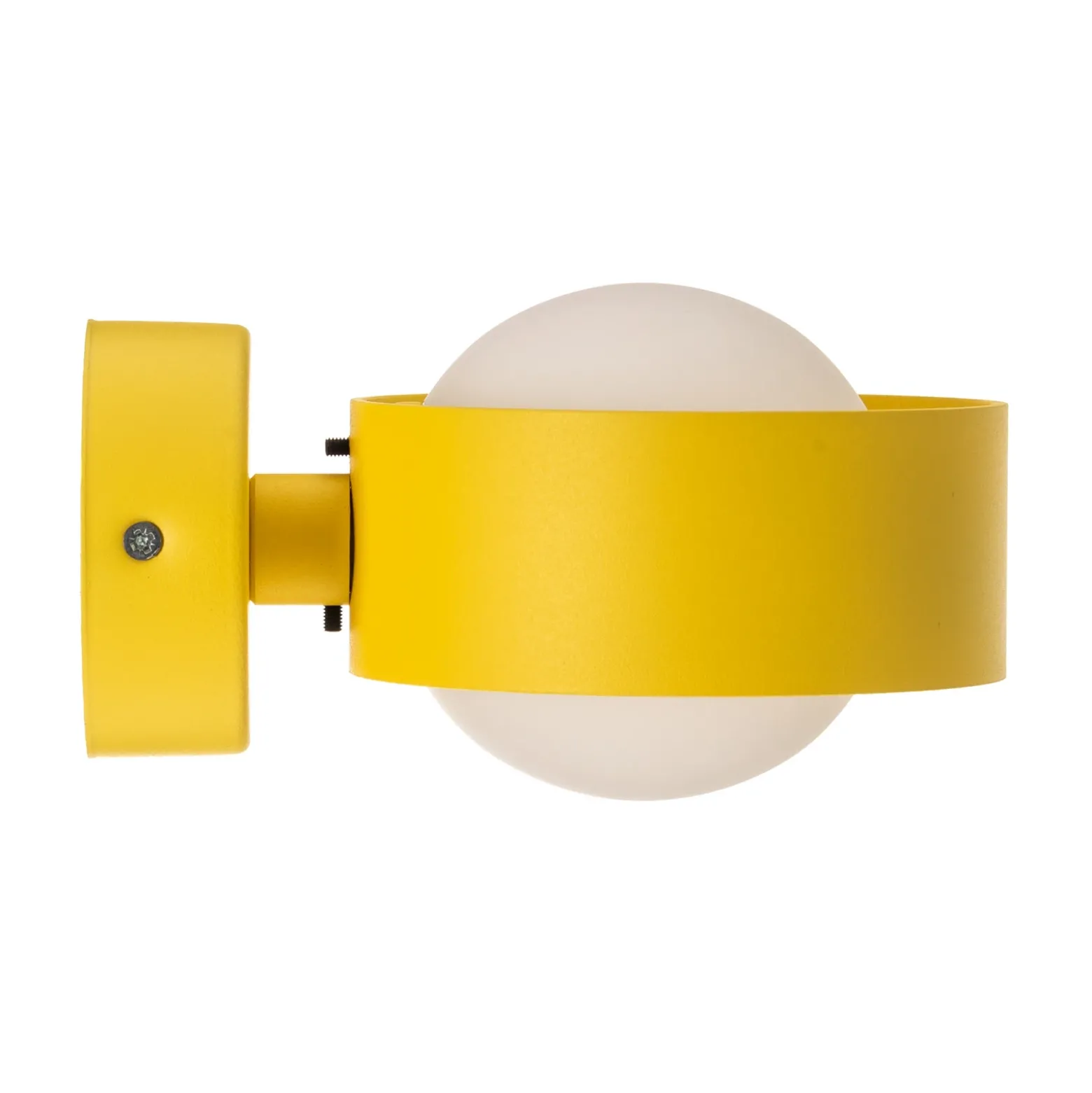 Aplique de pared Mado, amarillo, metal, 10 cm de ancho, G9