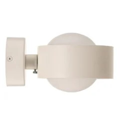 Aplique de pared Mado de acero, blanco, 1 luz