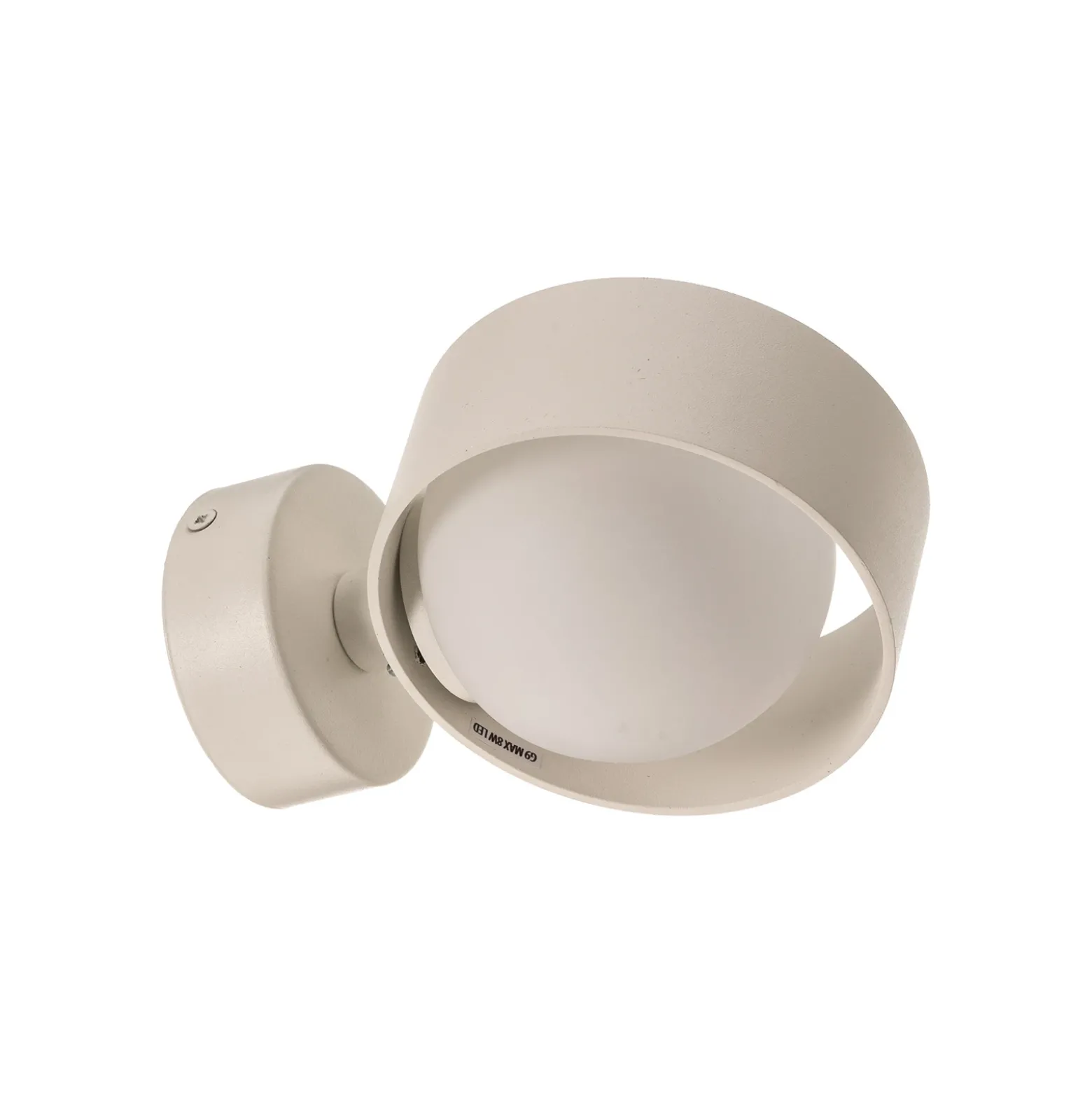 Aplique de pared Mado de acero, blanco, 1 luz