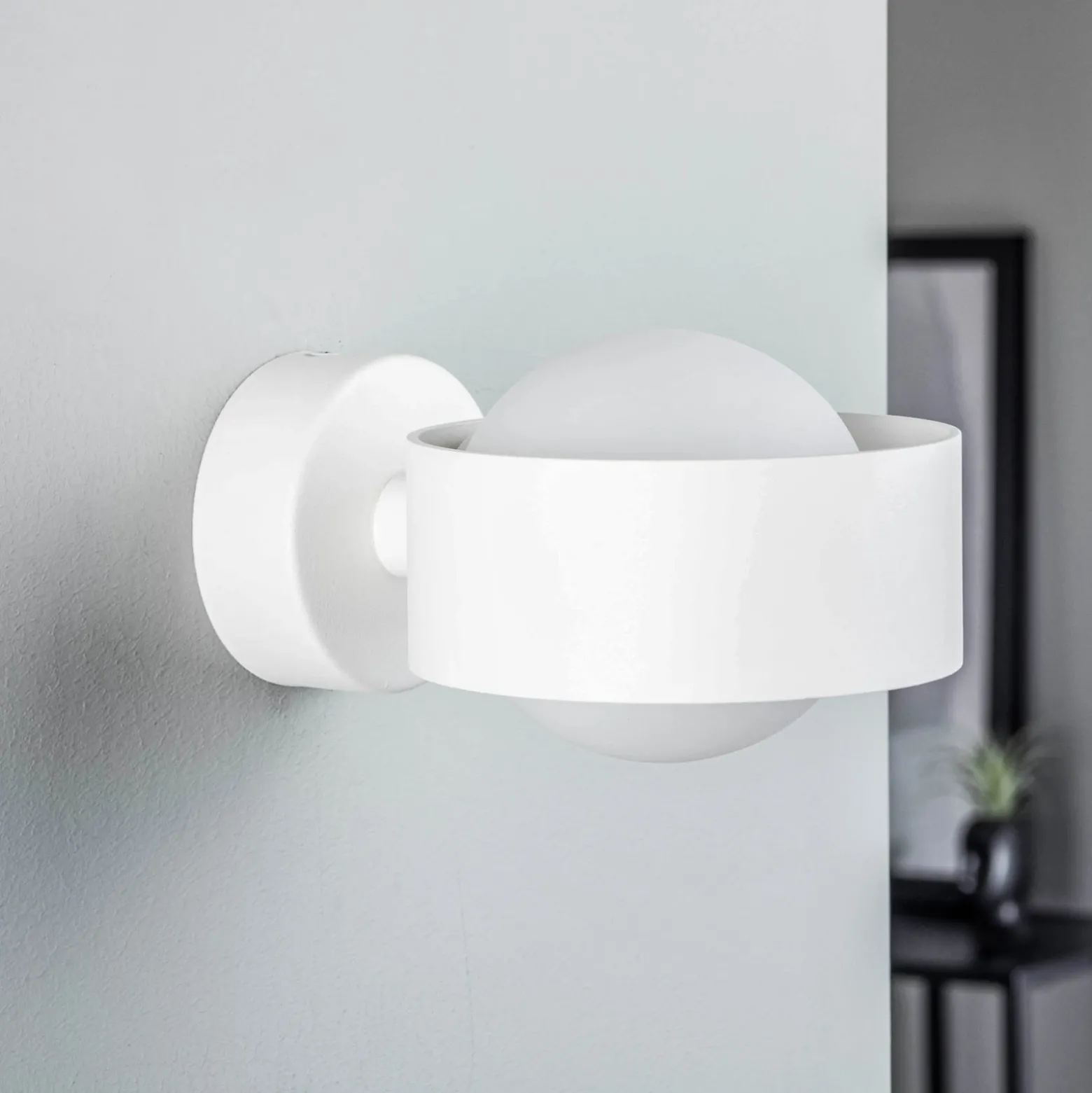 Aplique de pared Mado de acero, blanco, 1 luz