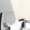 Aplique de pared Marant, cromo/ópal, altura 24 cm, IP44, LED G9