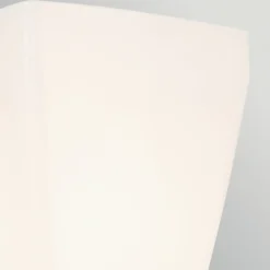 Aplique de pared Marant, cromo/ópal, altura 24 cm, IP44, LED G9