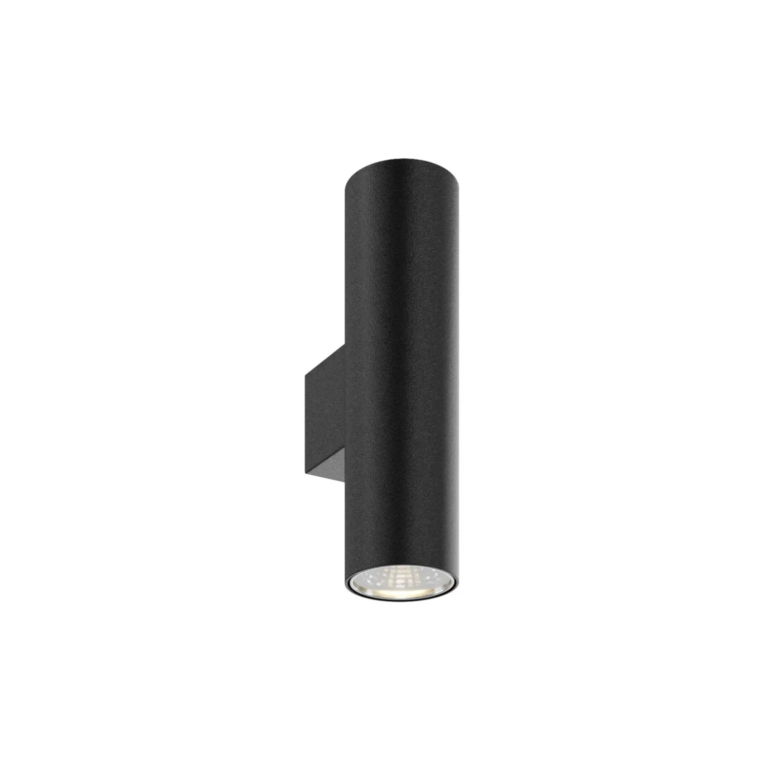 Aplique de pared Marion de Euluna, negro, altura 18 cm, acero, luz hacia