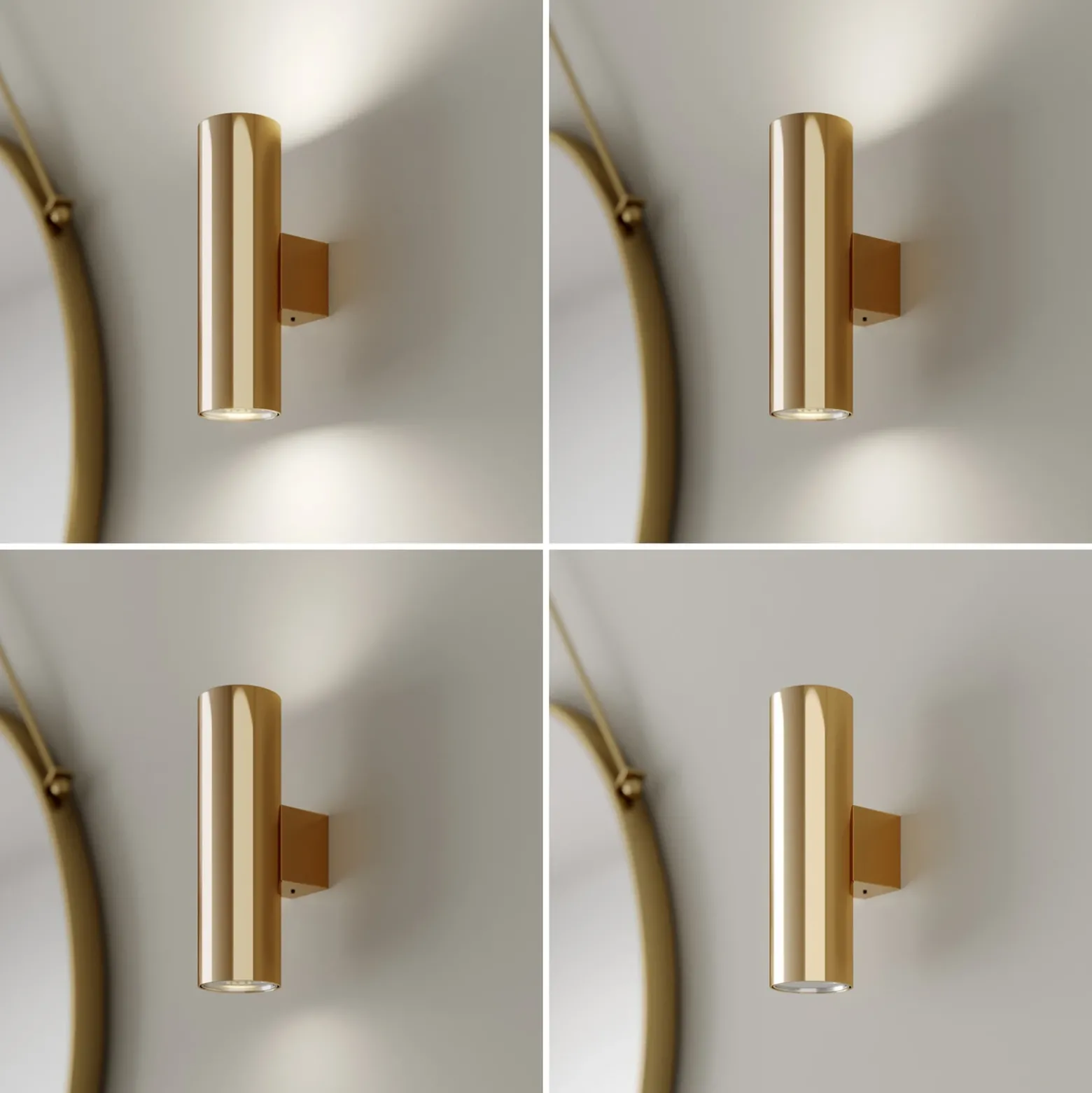 Aplique de pared Marion de Euluna, latón Altura 18 cm Acero up/down