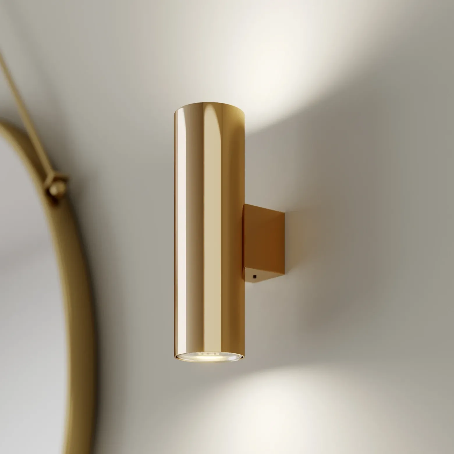 Aplique de pared Marion de Euluna, latón Altura 18 cm Acero up/down