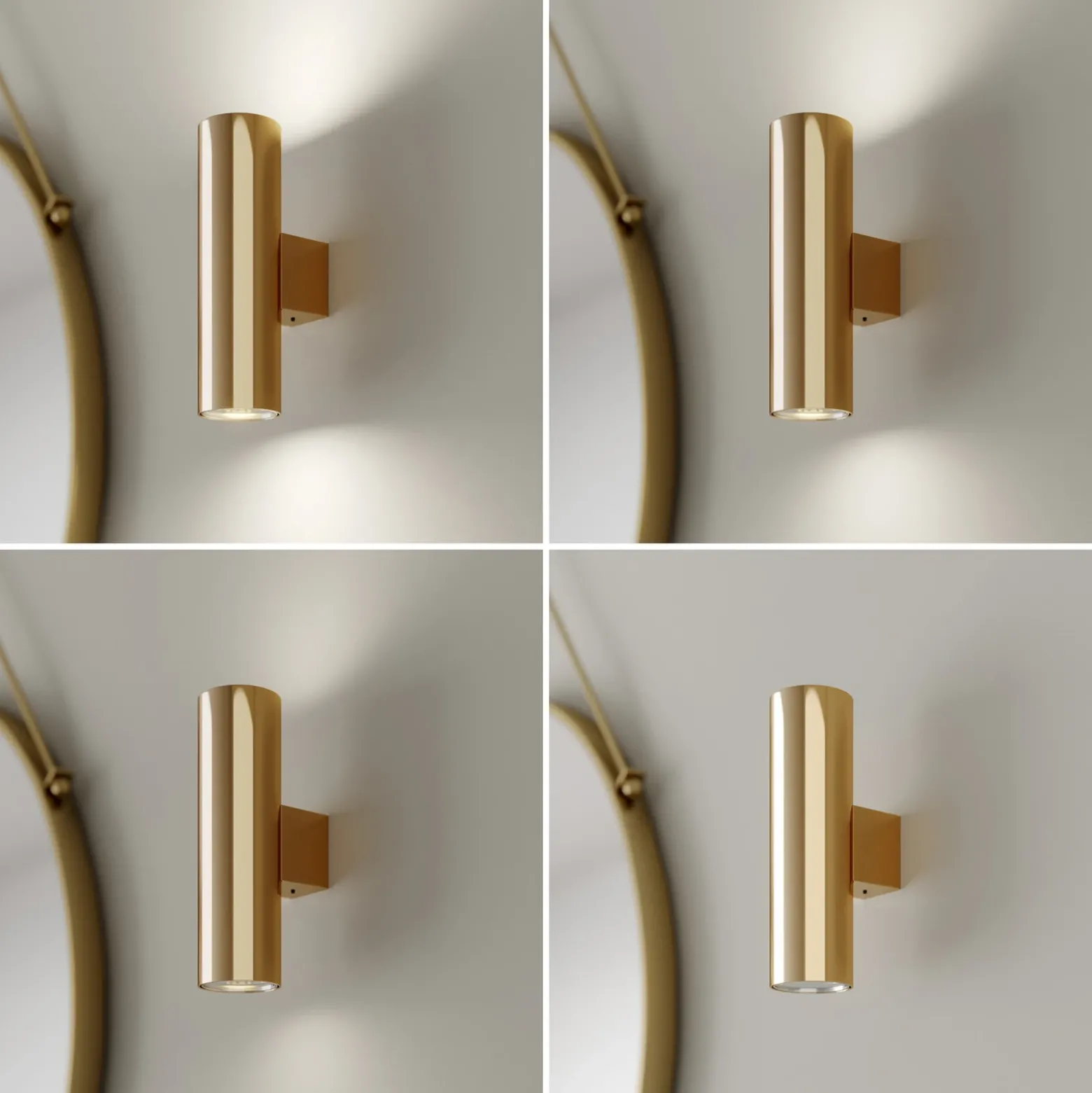 Aplique de pared Marion de Euluna, latón Altura 18 cm Acero up/down