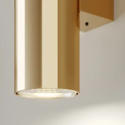 Aplique de pared Marion, latón, altura 18 cm, acero, luz hacia arriba/hacia