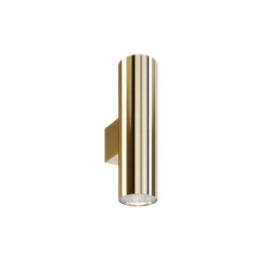 Aplique de pared Marion, latón, altura 18 cm, acero, luz hacia arriba/hacia