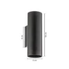 Aplique de pared Marley 2 luces negro