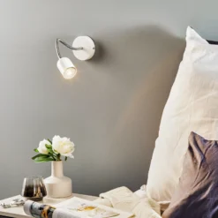 Aplique de pared Maxi con brazo flexible, blanco