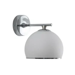 Aplique de pared Mina, color cromo, metal/vidrio