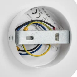Aplique de pared Minerva K1, blanco, Ø 15 cm, vidrio/metal