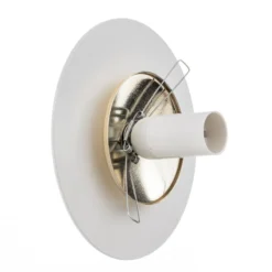 Aplique de pared Minerva K1, blanco, Ø 15 cm, vidrio/metal