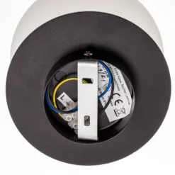 Aplique de pared Minerva K1 con borde metálico negro