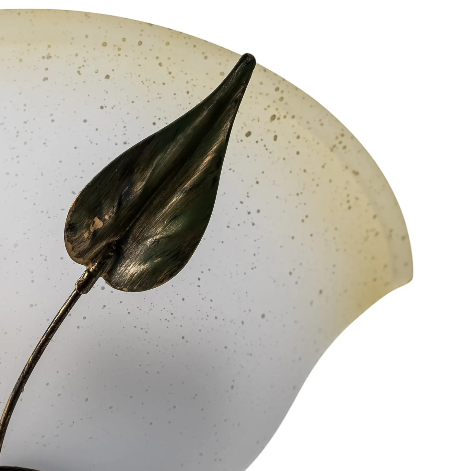 Aplique de pared Mira, crema/bronce, cristal, 30 cm de ancho, E27