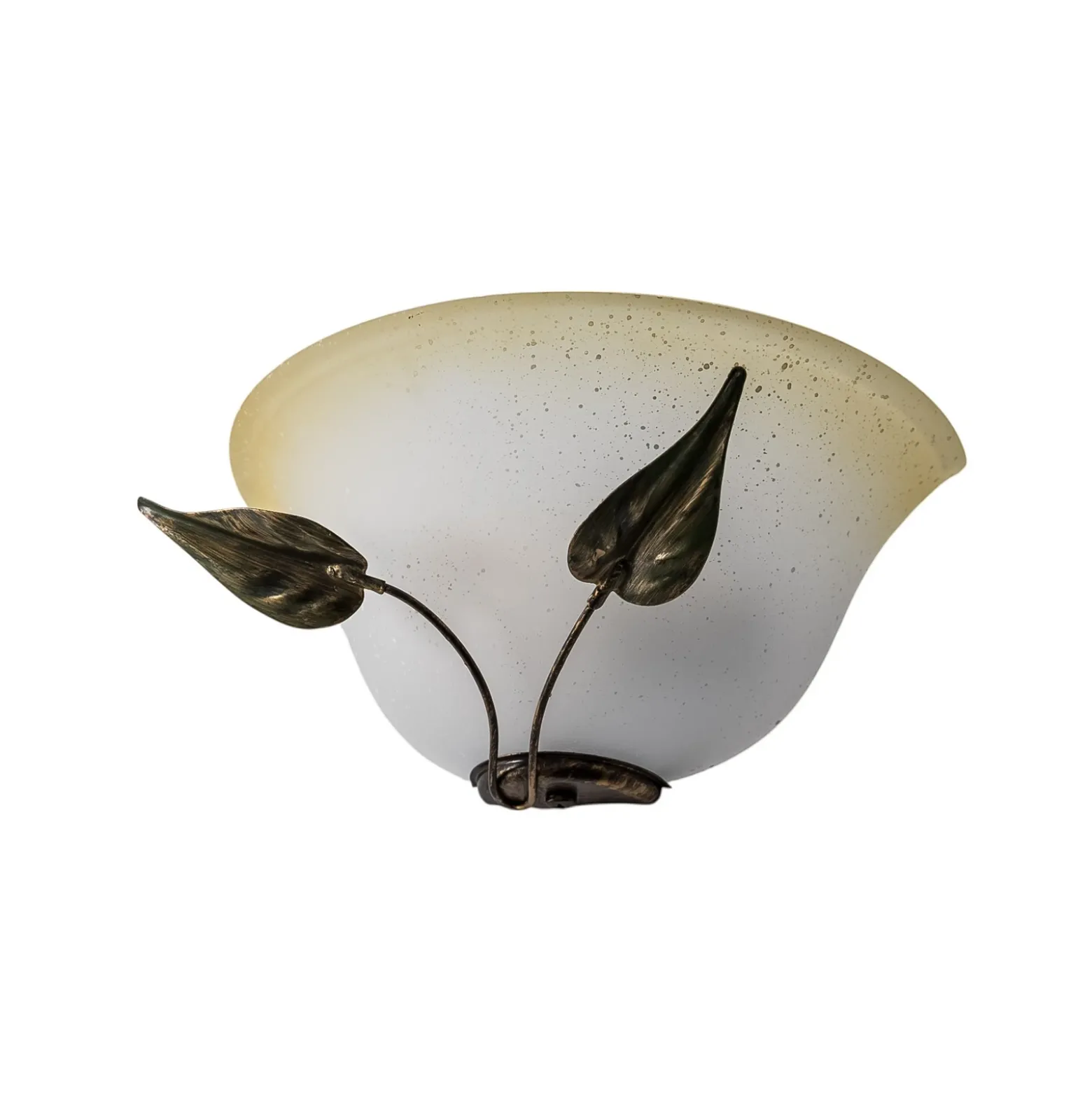 Aplique de pared Mira, crema/bronce, cristal, 30 cm de ancho, E27