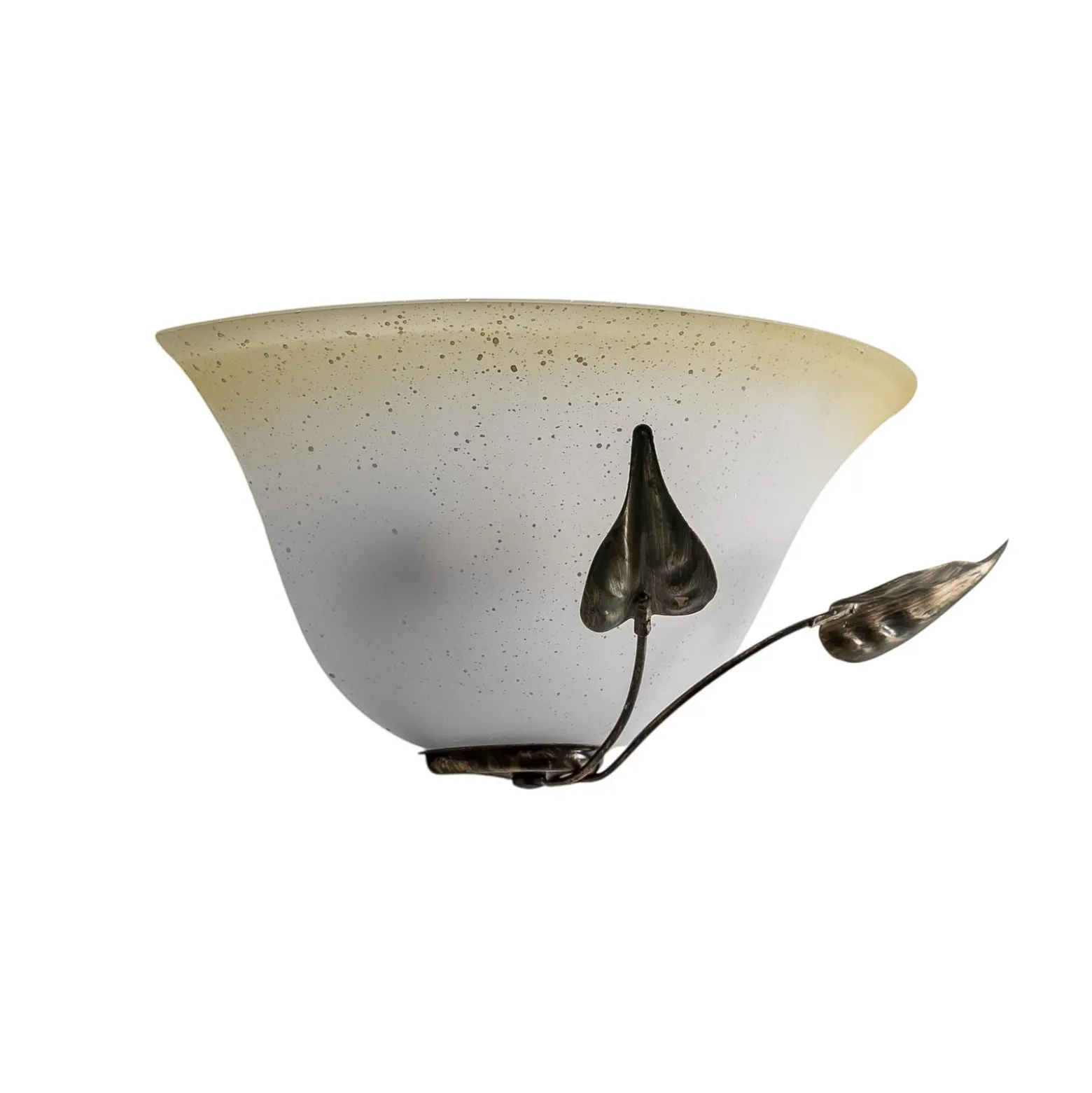 Aplique de pared Mira, crema/bronce, cristal, 30 cm de ancho, E27