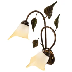 Aplique de pared Miranda 2 luces, bronce