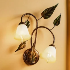 Aplique de pared Miranda 2 luces, bronce