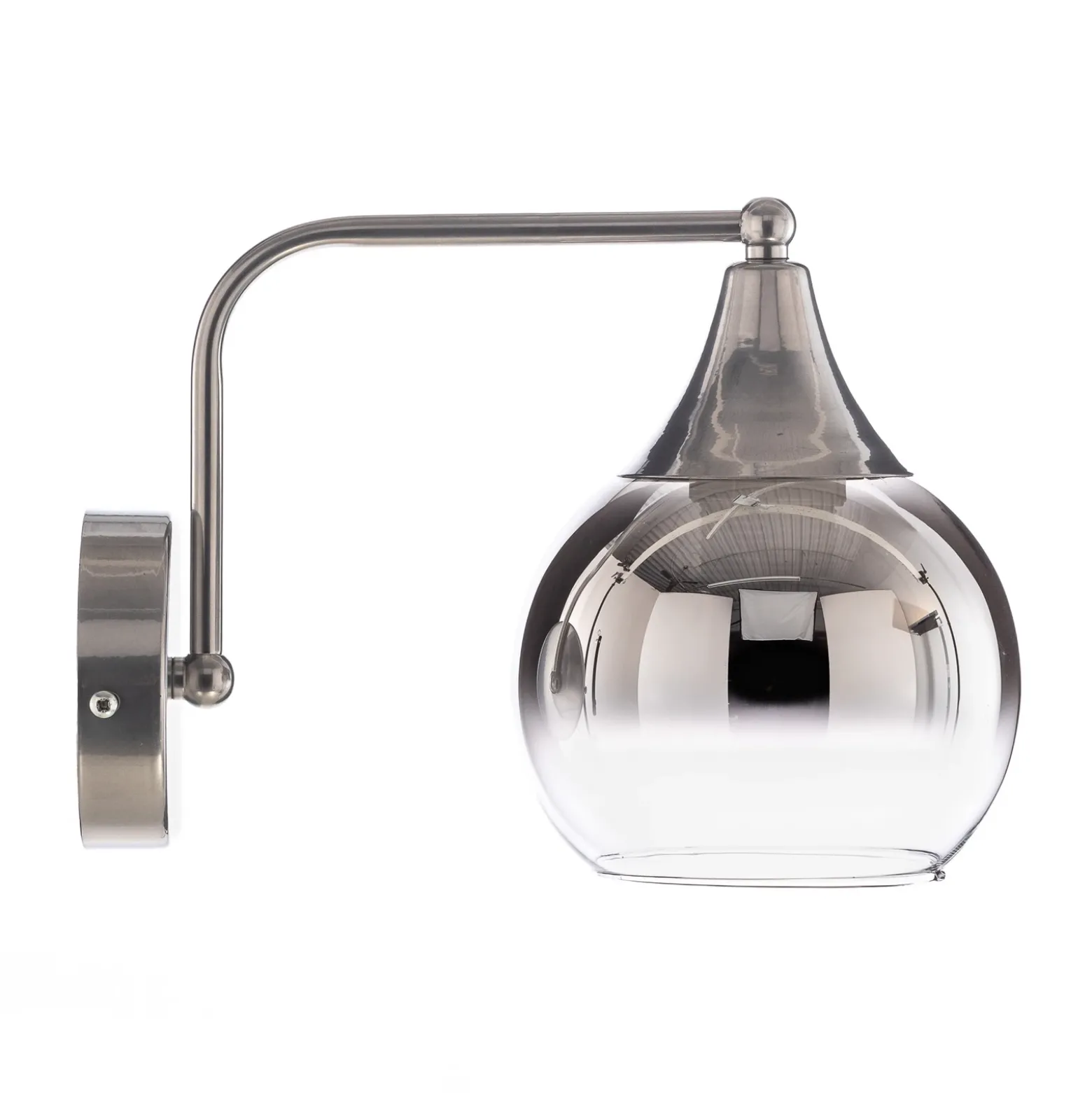 Aplique de pared Monte de cristal, 1 luz, plateado