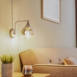 Aplique de pared Monte de cristal, 1 luz, plateado