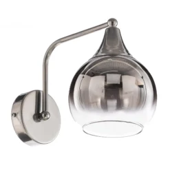 Aplique de pared Monte de cristal, 1 luz, plateado