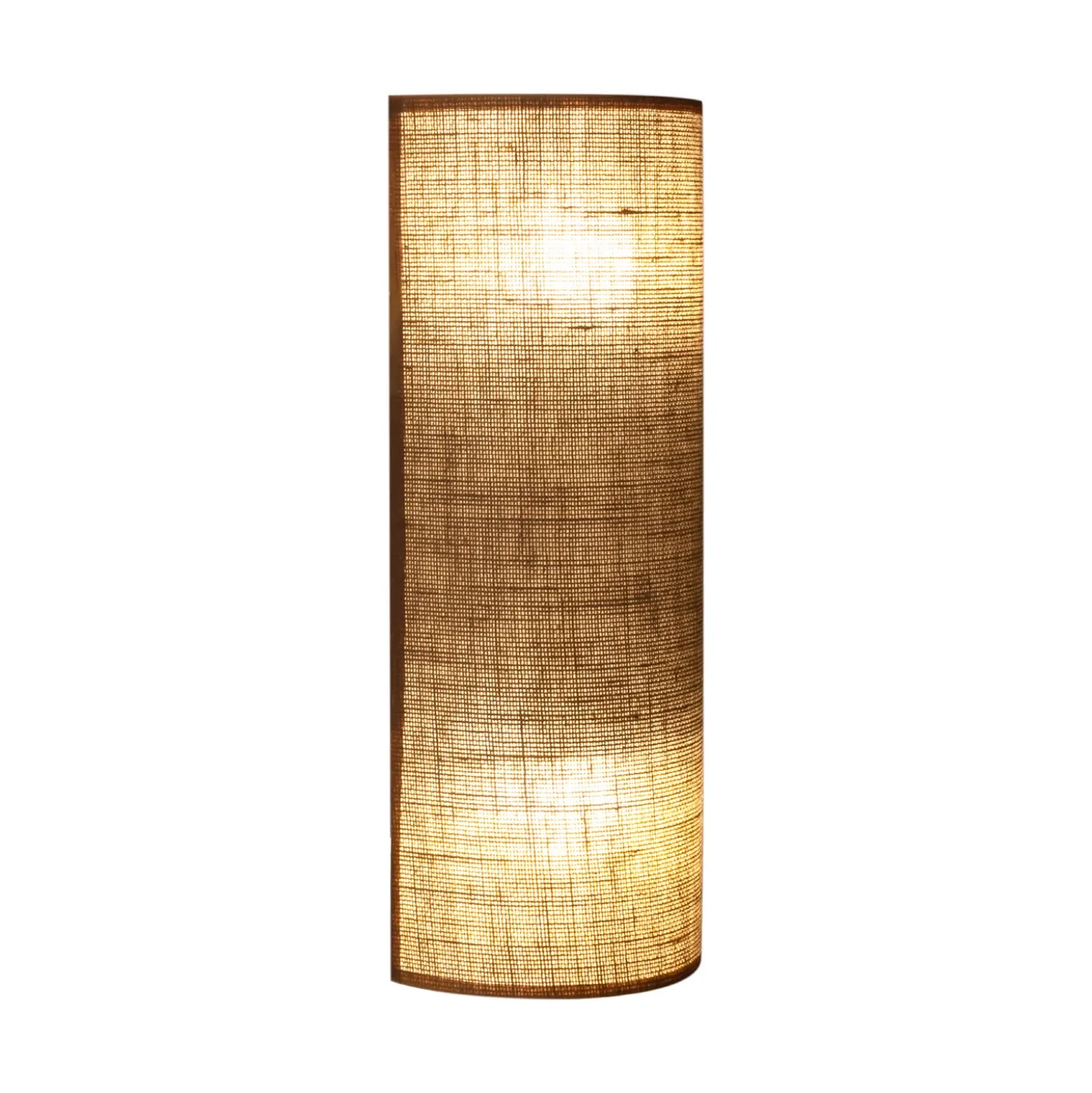 Aplique de pared «Nature», yute, altura 40 cm, tejido, luz hacia arriba/hacia