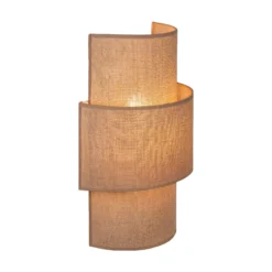 Aplique de pared «Nature», yute, altura 41 cm, tejido, luz hacia arriba/hacia