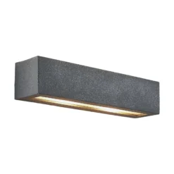 Aplique de pared Nellie de Lindby, gris, hormigón, 35,3 cm de ancho
