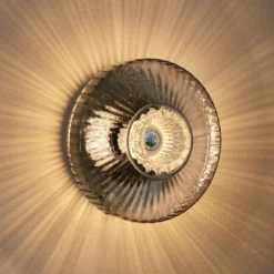 Aplique de pared New Wave Optic XL, gris humo, Eyeball, enchufe
