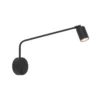 Aplique de pared Nex, negro, metal, altura 27 cm, GU10