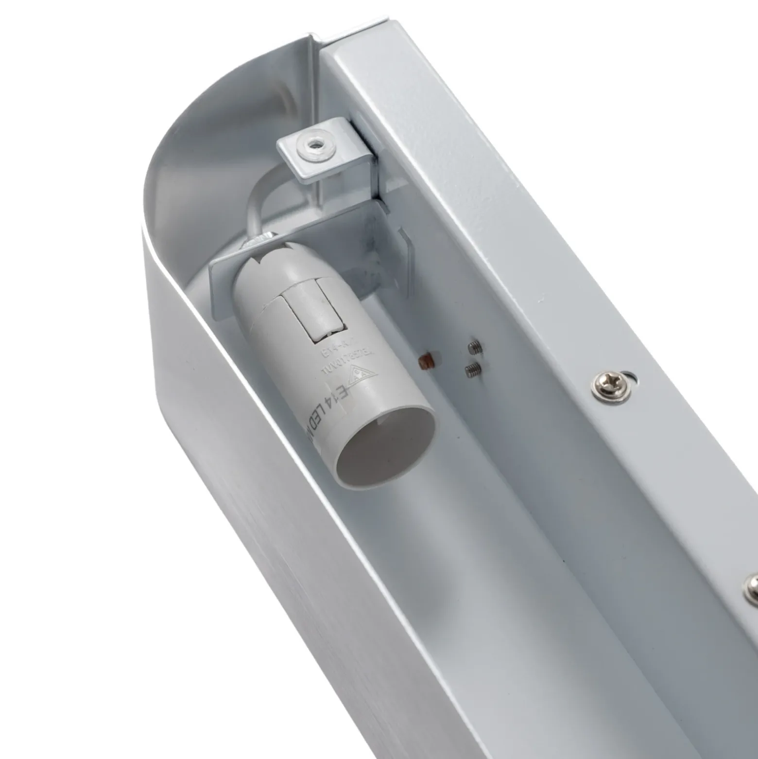 Aplique de pared Nika con portalámpara E14, aluminio