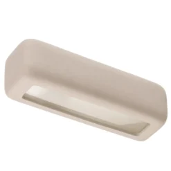 Aplique de pared Noris con luz hacia arriba y hacia abajo, de cerámica blanca