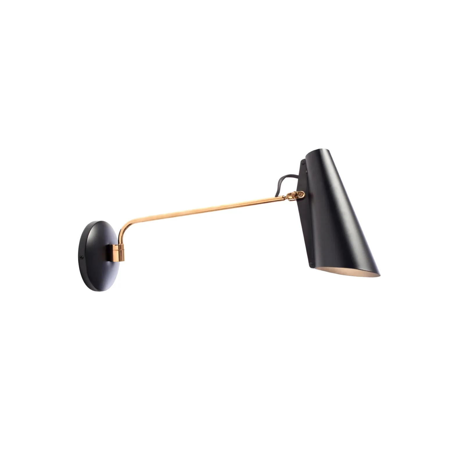 Aplique de pared Northern Birdy Swing, negro/latón