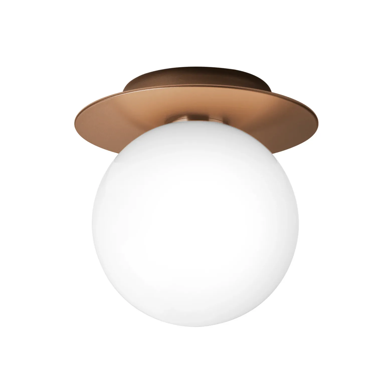 Aplique de pared Nuura Liila 1 Medium, bronce/ópal, IP44, G9