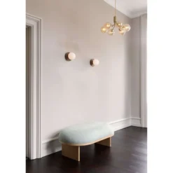 Aplique de pared Nuura Liila 1 Medium, bronce/ópal, IP44, G9