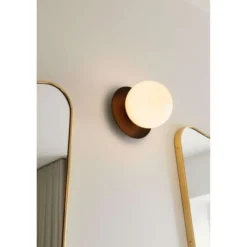 Aplique de pared Nuura Liila 1 Medium, bronce/ópal, IP44, G9