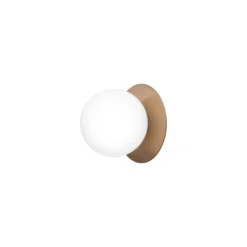 Aplique de pared Nuura Liila 1 Medium, bronce/ópal, IP44, G9