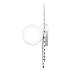 Aplique de pared Nuura Liila Muuse, Ø 42 cm, IP44, blanco/ópalo