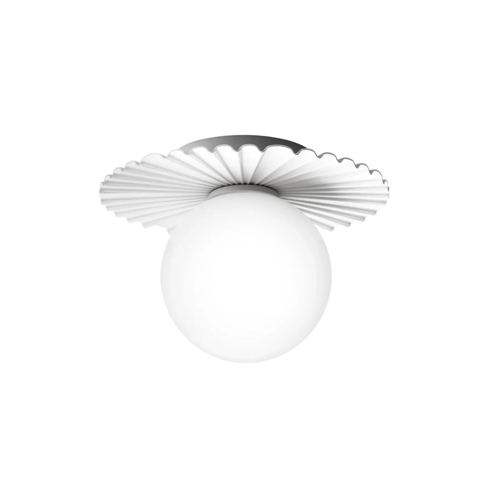 Aplique de pared Nuura Liila Muuse, Ø 20 cm IP44, blanco/ópalo
