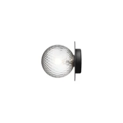 Aplique de pared Nuura Liila 1 Medium, negro/transparente, IP44, G9