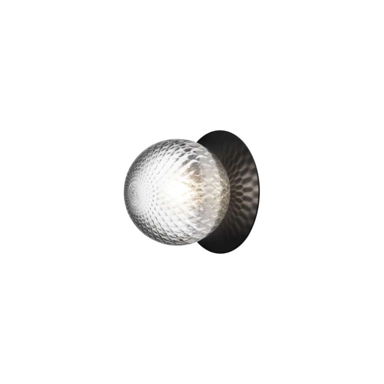 Aplique de pared Nuura Liila 1 Medium, negro/transparente, IP44, G9