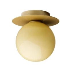 Aplique de pared Nuura Liila 1 Medium, dorado/amarillo miel, IP44, G9