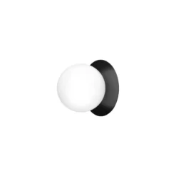 Aplique de pared Nuura Liila 1 Medium, negro/ópal. IP44, G9