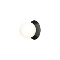 Aplique de pared Nuura Liila 1 Medium, negro/ópal. IP44, G9