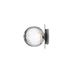 Aplique de pared Nuura Liila 1 Medium, plateado/transparente, IP44, G9